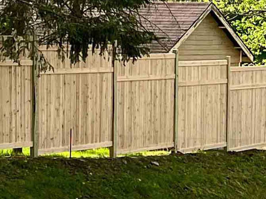 wood fence Bedford New York