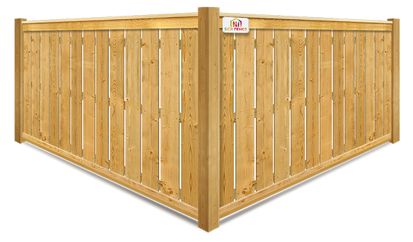 Rockland County NY stockade style wood fence